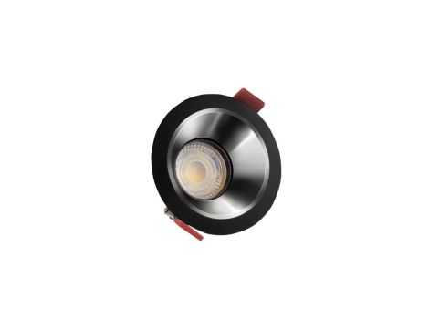 FIALE COMFORT ANTI - GLARE GU10 OCZKO GU10 250V IP20 FI85x50mm CZARNY okrągła środek srebrny ruchoma