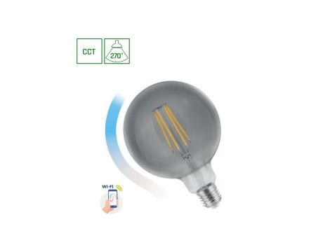 LED GLOB G125 4.9W E-27 COG 230V CCT (4000K-6500K)+DIM MODERNSHINE Wi-Fi/BT Spectrum SMART