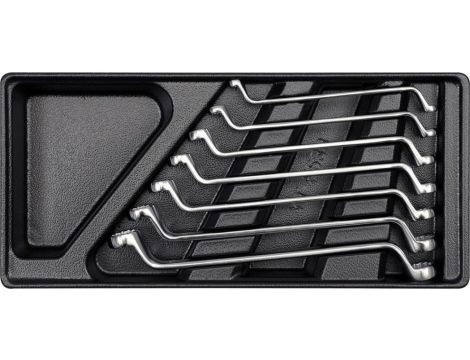 WKŁAD DO SZUFLADY KLUCZE OCZKOWE ODGIĘTE 6- 19MM 7 CZĘŚCI