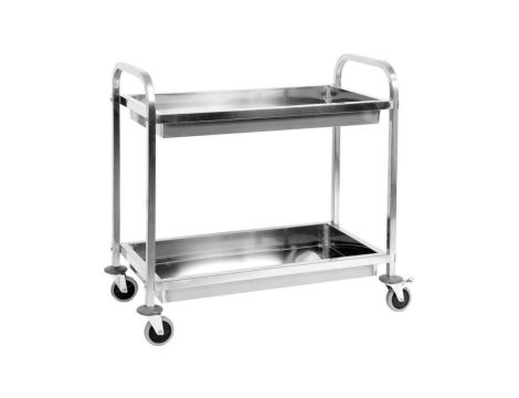 WÓZEK KELNERSKI 2-PÓŁKOWY GŁĘBOKI