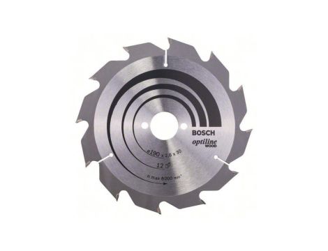 PIŁA TARCZOWA-H OPTILINE WOOD 190*2.6*30/12Z