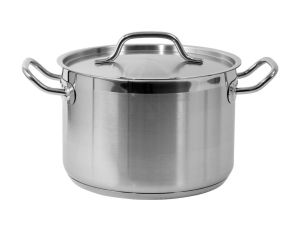 GARNEK ŚREDNI Z POKRYWKĄ ZE STALI NIERDZEWNEJ 24X16 CM, 7,2L