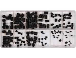 160 SZT ŚRUB IMBUSOWYCH BEZ ŁBA USTALAJĄCE MIX