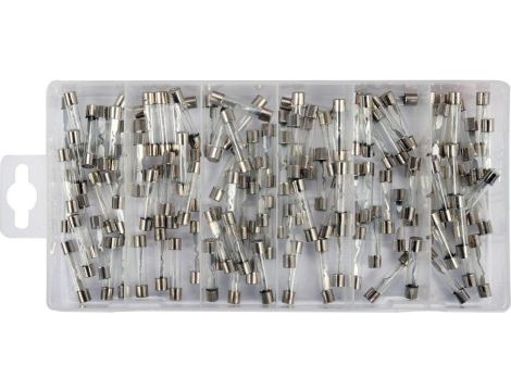 ZESTAW BEZPIECZNIKÓW SZKLANYCH 6X30MM 120 SZTUK MIX