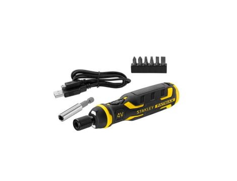 WKRĘTAK AKUMULATOROWY 4V Z ŁADOWARKĄ I BITAMI FATMAX