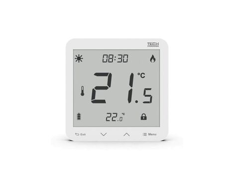 TECH ST-297Z V3 - Regulator pokojowy przewodowy dwustanowy kolor biały zasilany 230V