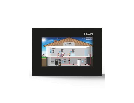 TECH ST-281 - Regulator pokojowy z komunikacją RS kolor czarny