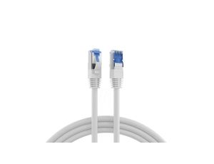 Patchcord SFTP 0,5m Cat6a Superflex biały na kablu Cat7