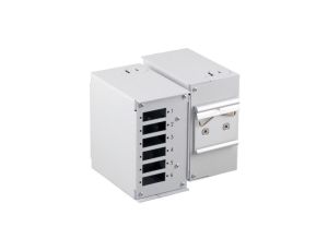 Przełącznica na szynę DIN na 6 lub 12 adapterów bez panelu