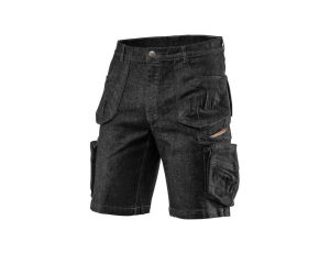 Krótkie spodenki robocze DENIM jeansowe czarne rozmiar L/52 NEO 81-273-L