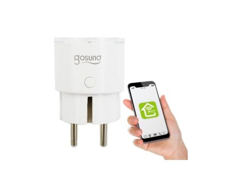 Gniazdo sieciowe Schuko 3680W 16A sterowane WiFi pojedyncze z pomiarem napięcia i natężenia prądu TUYA Gosund