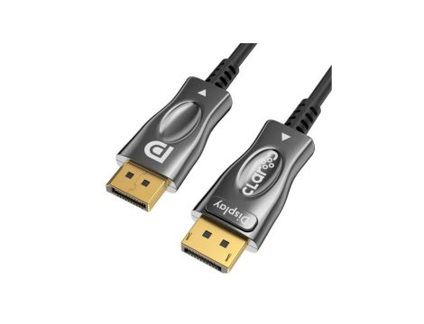 CLAROC Kabel optyczny DisplayPort 1.4 8K Ultra High Speed UHD AOC 8K@60 4K@120 płaski 20m
