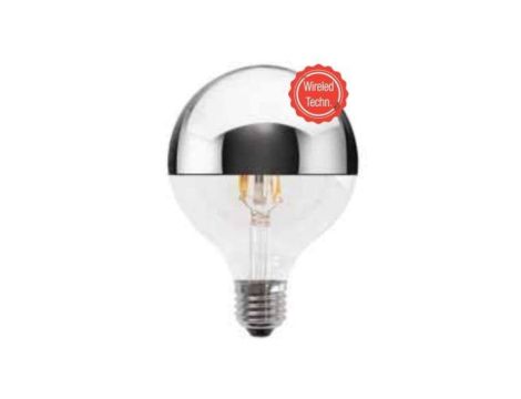 Żarówka LED GLOBO 5W/830 (40W) DIM 125MM SREBRNA W KOPULE E27 230V szklana (555375.0101)