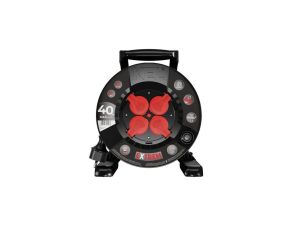 Przedłużacz bębnowy EXTREME LINE 4 gniazda z/u IP44 16A H07BQ-F 3x2,5 40m czarny W-100087