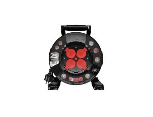 Przedłużacz bębnowy EXTREME LINE 4 gniazda z/u IP44 16A H05RR-F 3x1,5 25m czarny W-100026