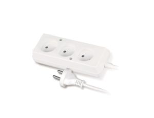 Przedłużacz 3-gniazda b/u 10A 3m /OMY 2x1/ biały PS-360 T-105320