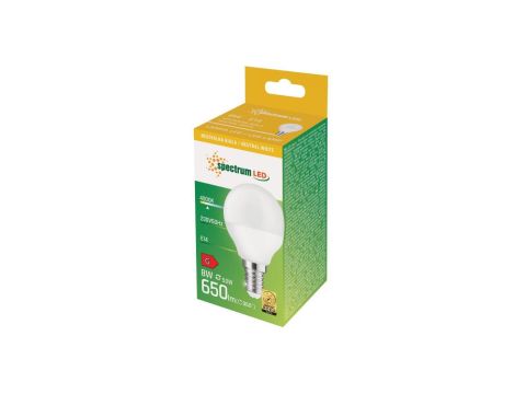 Żarówka LED E14 230V 8W 730lm kulka neutralna