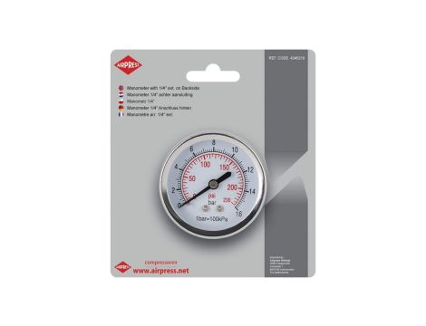 Manometr 50mm 1/4cala 0-16 bar - przyłącze tylne
