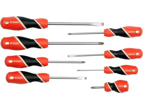 ZESTAW WKRĘTAKÓW PLASKICH I KRZYŻOWYCH 8 SZTUK