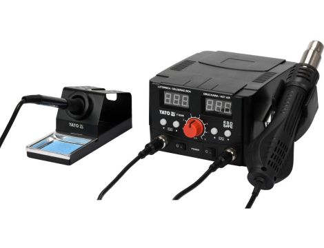 STACJA LUTOWNICZA CYFROWA 75W, HOT AIR, WYŚWIETLACZ