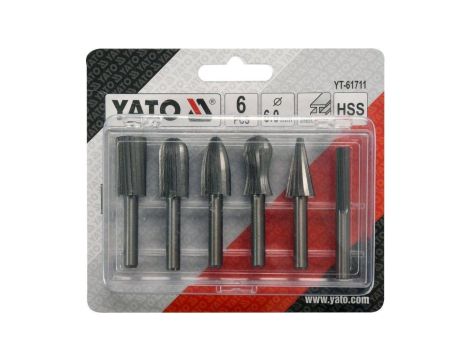 FREZY TRZPIENIIOWE DO METALU FI 6MM 6 SZT.