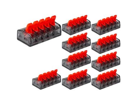 Szybkozłączka kostka 5x0,2-4mm złączka elektryczna linka drut zestaw 10szt