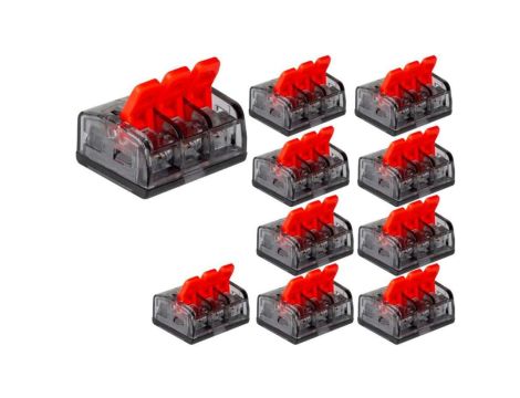 Szybkozłączka kostka 3x0,2-4mm złączka elektryczna linka drut zestaw 10szt