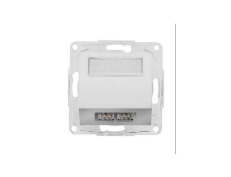 Optima Gniazdo telefoniczne podwójne 2xRJ12 białe 12004802
