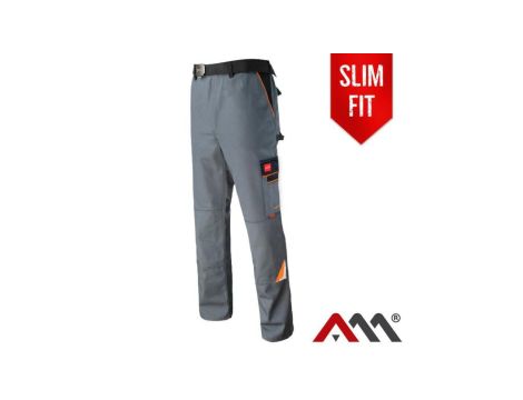 Spodnie robocze ochronne do pasa PROFESSIONAL GREY szare Rozmiar 54