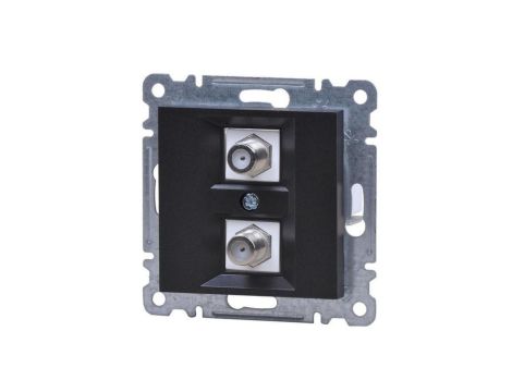 Lumina Złącze podwójne typu F czarny WL3263