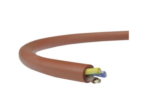 Kabel silikonowy SIHF 180C 300/500V 3x1 ciepłoodporny LSOH ceglasty linka BSG /100m/