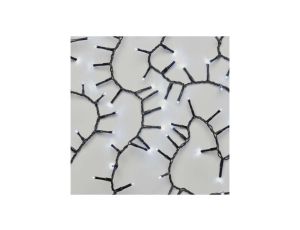 Lampki choinkowe LED Classic Cluster, jeżyk, 400 LED 8m, zimna biel, czarny, IP44, timer D4BC02