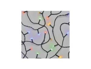 Lampki choinkowe 180LED 18m multikolor, zielony przewód, 8 programów, IP44 D4AM09