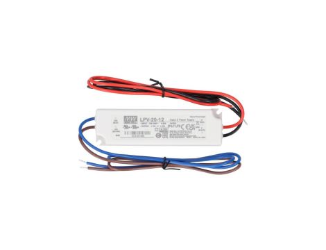 Zasilacz hermetyczny IP67 do oświetlenia LED 12V 1,67A 20W wodoodporny LPV Mean Well