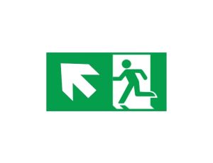 Piktogram do opraw awaryjnych MALER wyjście lewo- góra Luxmena BEMKO