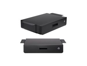 Szuflada ergonomiczna podbiurkowa na kluczyk Maclean, organizer, czarna, max 5kg, MC-461