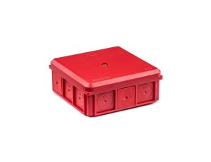 Puszka naścienna 90x37x90mm IP55 z dławnicami z wkrętem czerwona NSW90x90 35418701