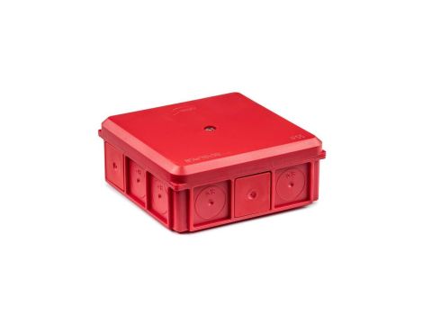 Puszka naścienna 90x37x90mm IP55 z dławnicami z wkrętem czerwona NSW90x90 35418701