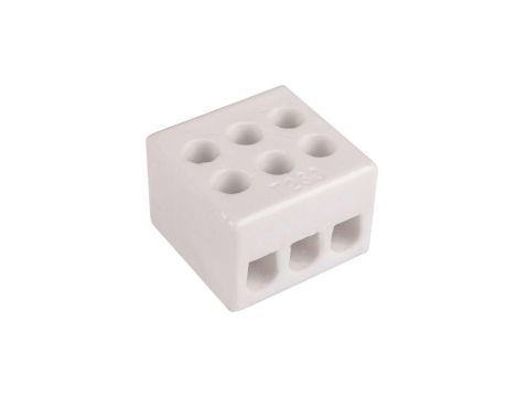 Złączka gwintowa porcelanowa szkliwiona 2,5 mm 3 tory CPO 3-2.5 80018516 /16szt./