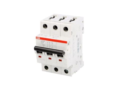 S203M-B25 Wyłącznik nadprądowy 400VAC Iznam: 25A Bieguny: 3 na szynę DIN