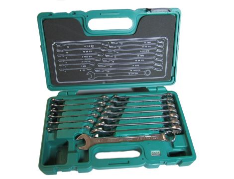 HONITON KLUCZE PŁASKO-OCZKOWE WALIZKA 14 elem.6-19mm - 2