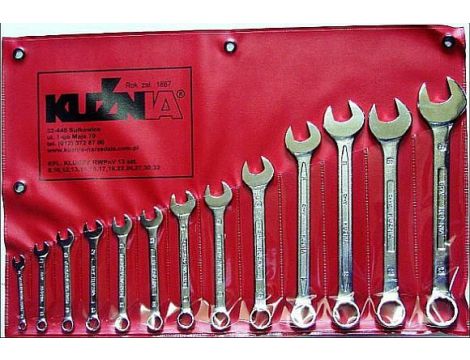 KUŹNIA KLUCZE PŁASKO-OCZKOWE KOMPLET 13 elem. 8-32mm Cr-V RWPn - 2