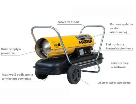 MASTER NAGRZEWNICA OLEJOWA B 150 CED BEZ ODPROWADZENIA SPALIN 44kW - 2