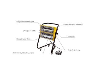 MASTER PROMIENNIK ELEKTRYCZNY HALL 3000 1,5 / 3kW
