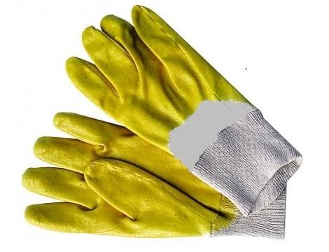 RĘKAWICE GUMA-ŻÓŁTE NITRYLOWE
