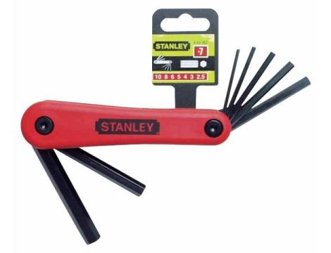 STANLEY KLUCZE IMBUSOWE SKŁADANE 7szt. /2.5-10mm/