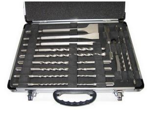 ZESTAW WIERTEŁ SDS + DŁUTA 17szt + WALIZKA