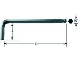 JONNESWAY KLUCZ IMBUSOWY Z KULĄ  4mm H05S1040