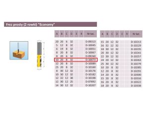 FREZ PROSTY 2 ROWKI 10/20/8mm - image 2