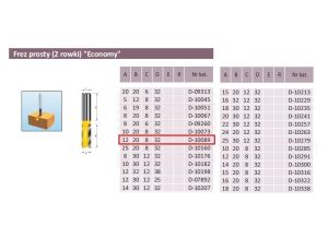 FREZ PROSTY 2 ROWKI 12/20/8mm - image 2